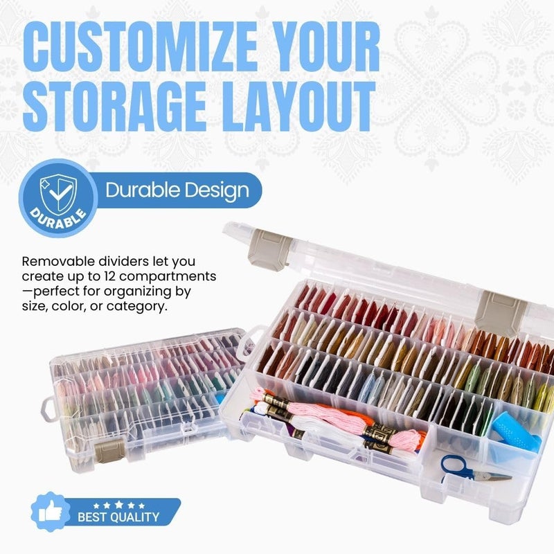 ArtBin 4006AB Medium Solutions Box with Dividers, Art & Craft Organizer, [1] Plastic Storage Case, Clear - Image 3